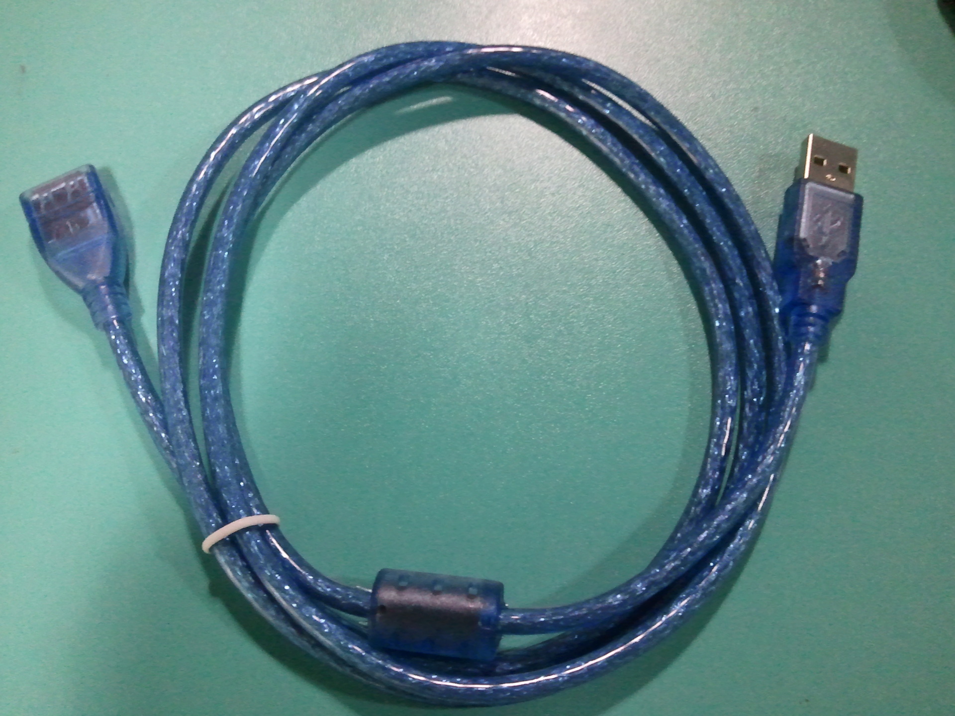 usb线厂家 透明蓝64编usb延长线 usb公母线 usb数据线 1.5米厦门