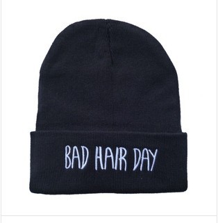 Bad Hair Day Beanie hats街舞帽厂家 男女冬季潮帽 户外滑雪冬帽