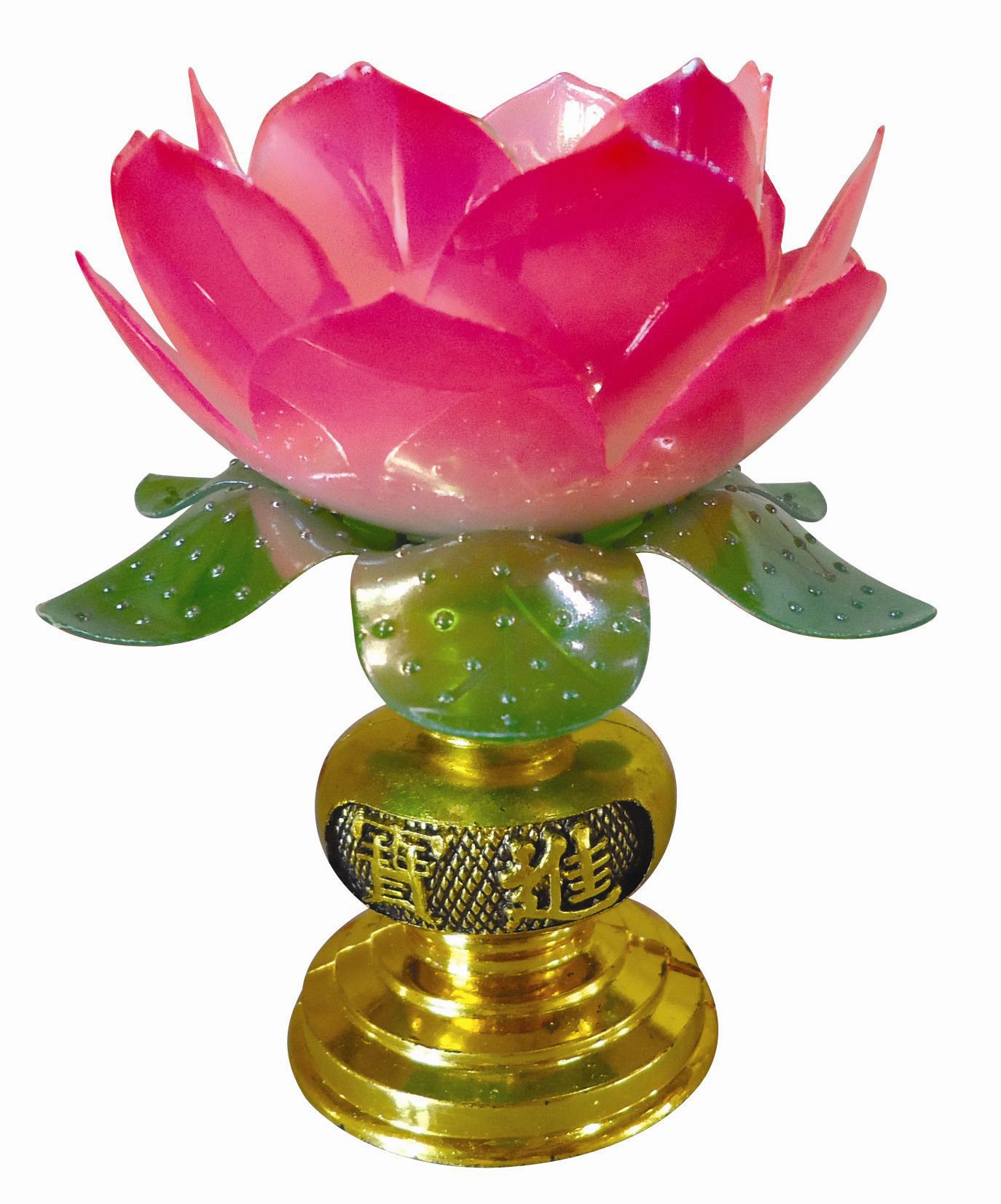 金脚七彩莲花灯9804 莲花灯 电烛灯 佛灯 佛具