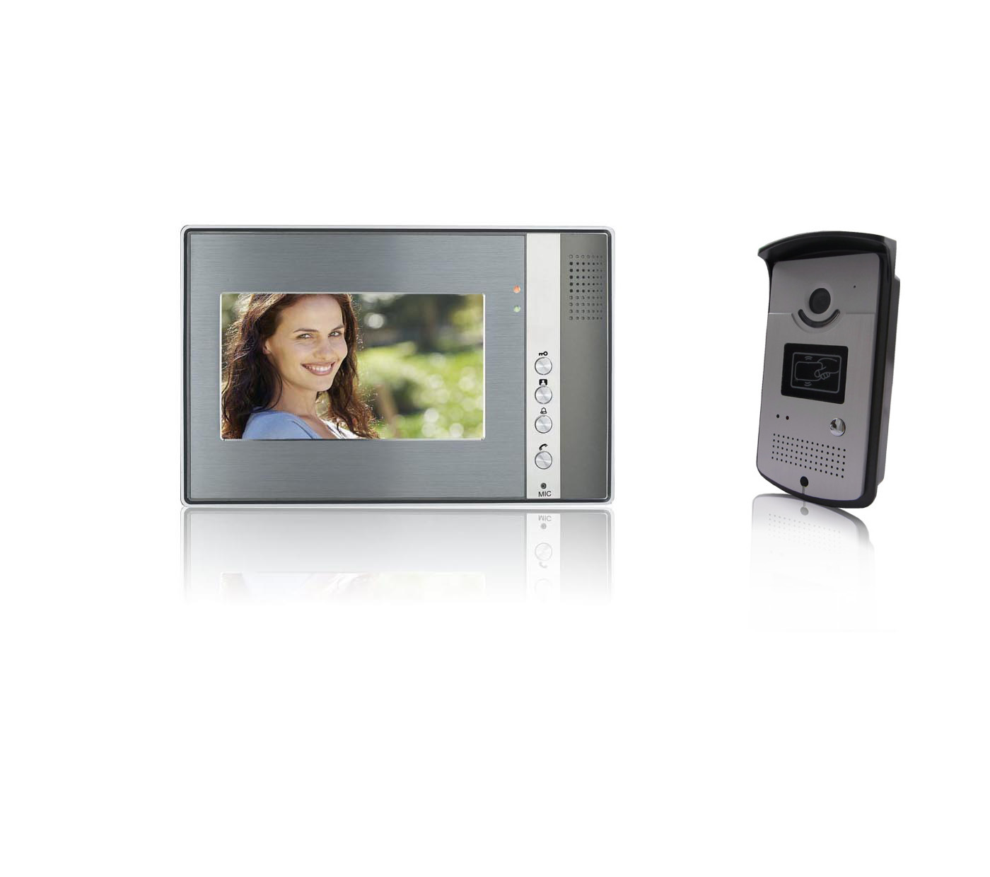 家用别墅对讲7寸有线彩色可视门铃红外夜视开锁可一拖二拍照