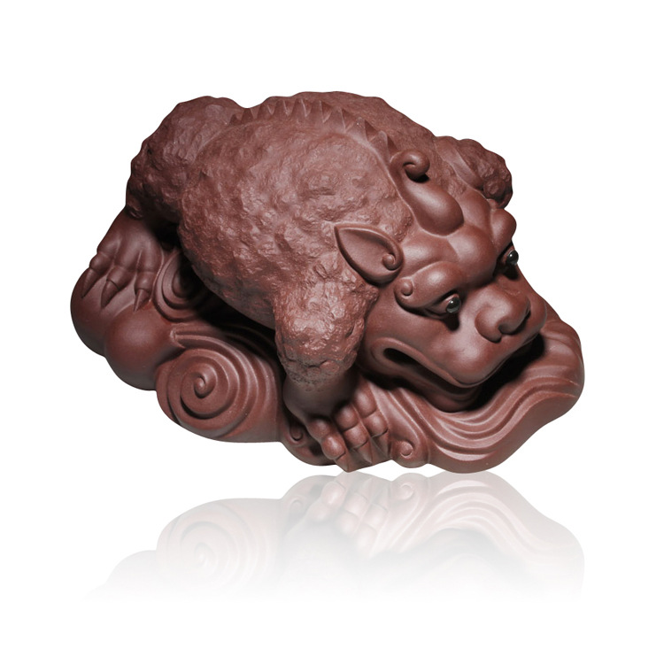 皖宣宜兴紫砂雕塑 精品茶宠 刘旭军 招财进宝 大金蟾