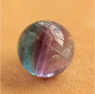 包邮 天然 彩萤石圆珠 散珠 单珠 配珠 串珠子 diy水晶批发