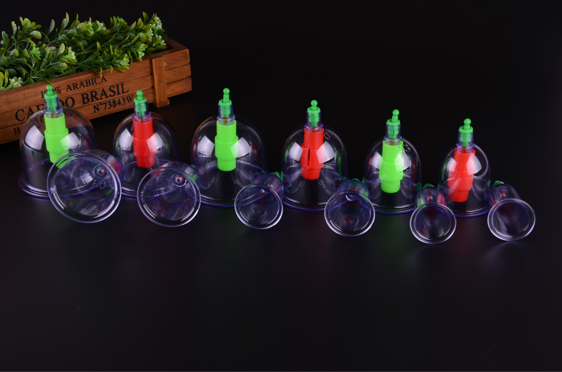 锦康真空磁疗拔罐器12罐家用保健塑胶经络保健器材批发