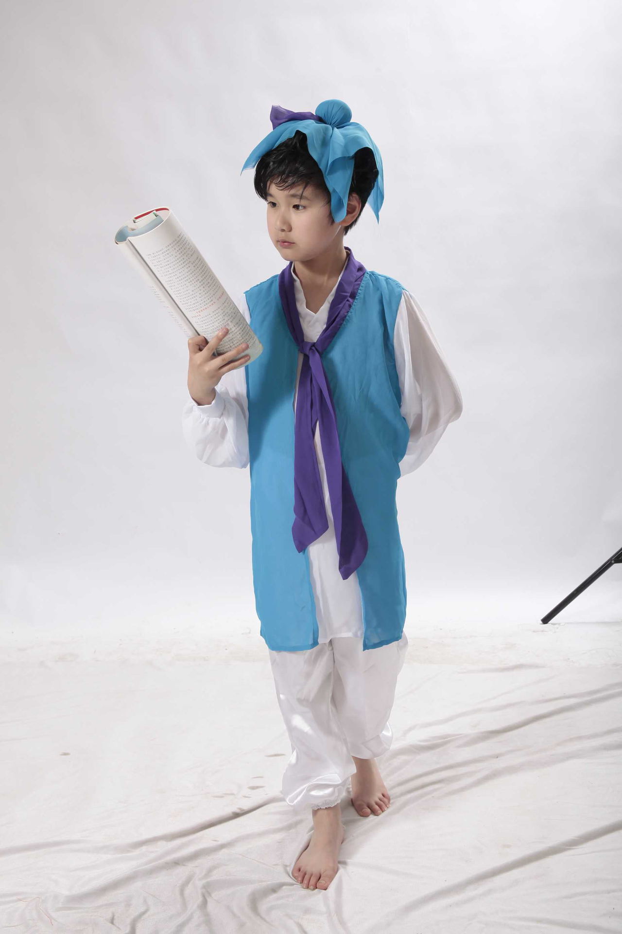 舞台服儿童古装书童服汉服国学三字经弟子规