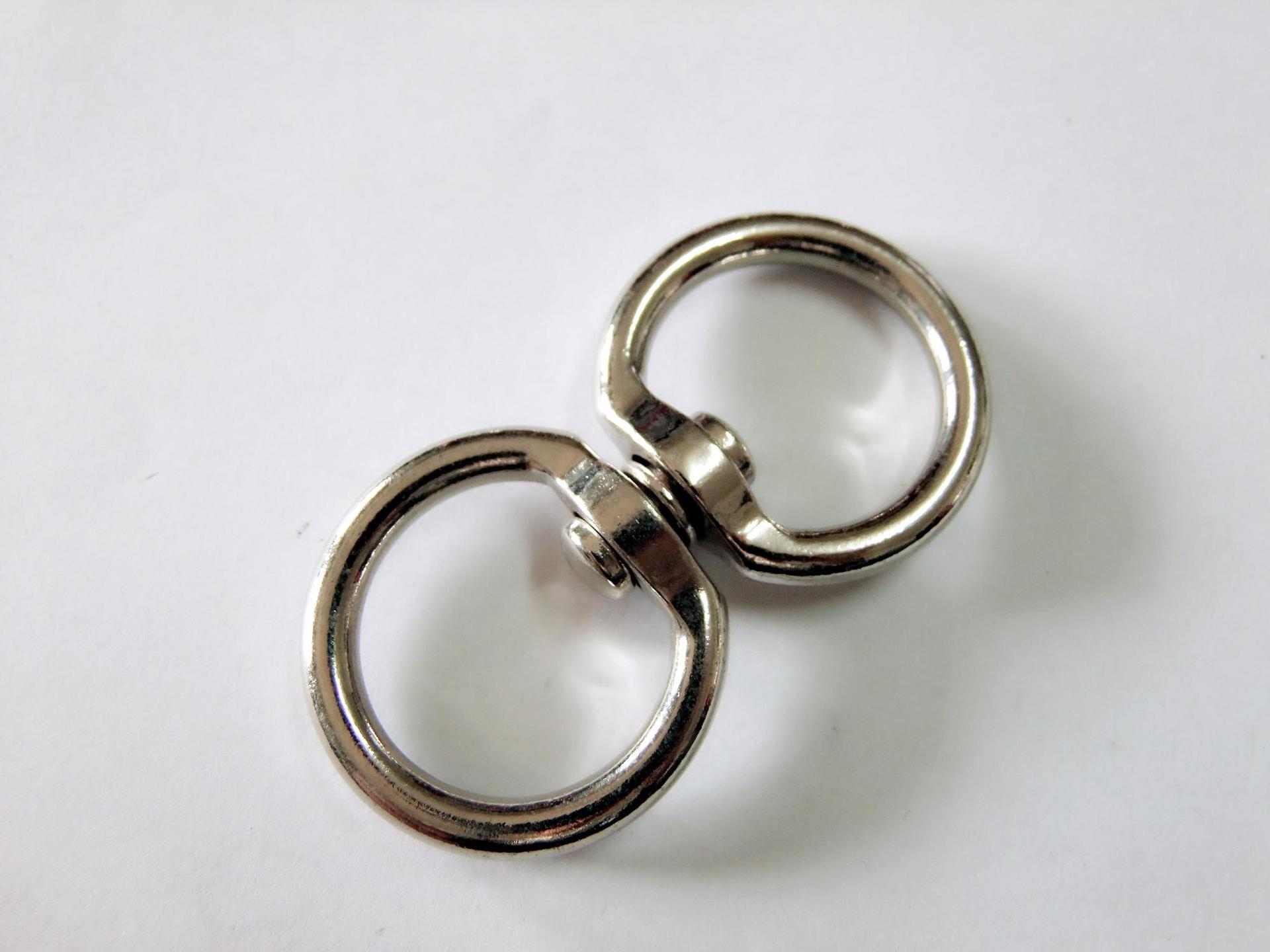 温州厂家直销:锌合金镀镍旋转环 双转环