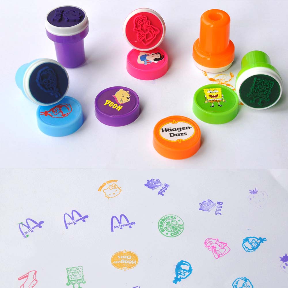 供应外贸儿童玩具印章 展示盒装 diy自来水印章无需印泥 出口