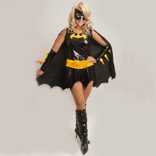 黑色女蝙蝠侠万圣节天使装COSPLAY服饰恶魔装夜店角色扮演出服装