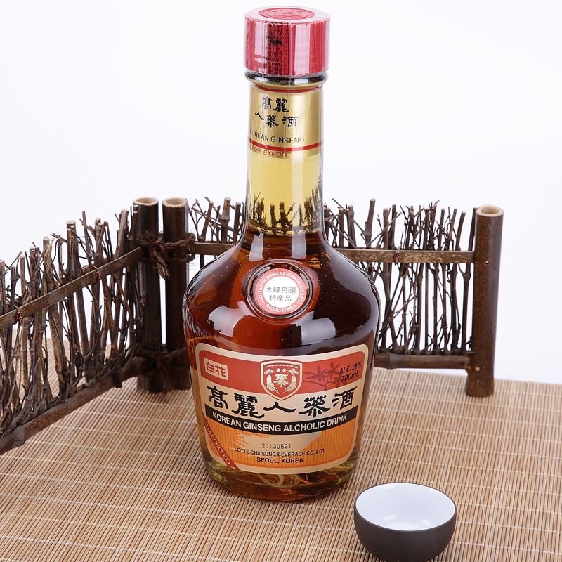 韩国乐天 高丽人参酒 白花人参保健酒 700ml