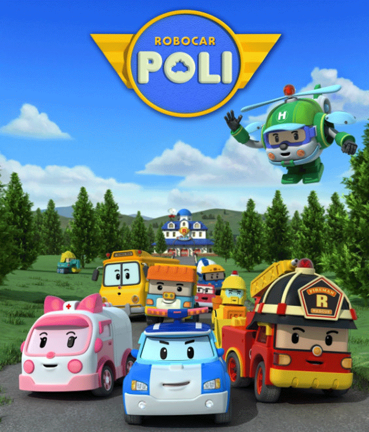 韩国q版上链珀利变形机器人robocar poli 变形战队变形车玩具散装