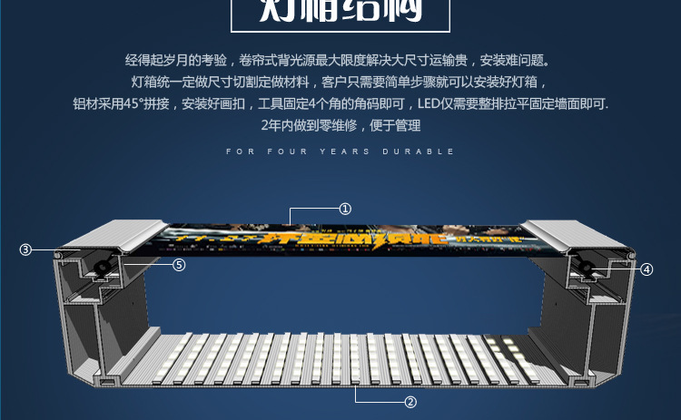 品质保证无边框双面拉布灯箱 立式卡布灯箱带底座 可定做户外防水