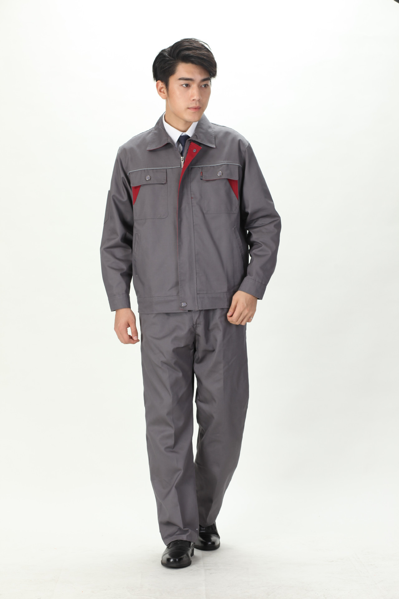 春秋冬季长袖工作服套装劳保服机修汽修厂服工程服电焊服工装批