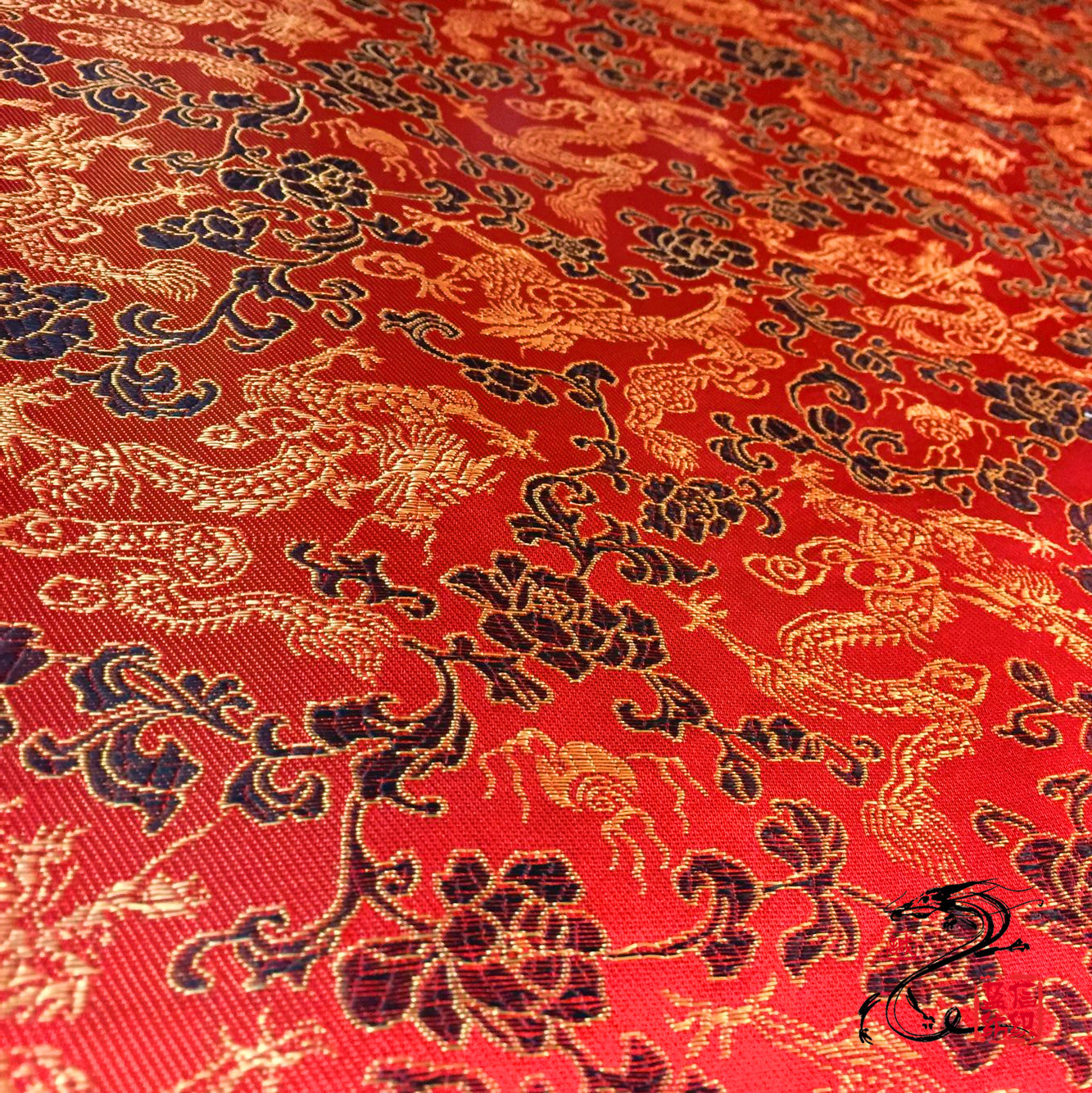 龙纹织锦缎_1米5宽幅各色龙纹织锦缎布料 布袋包装锦盒 质优价低 - 阿