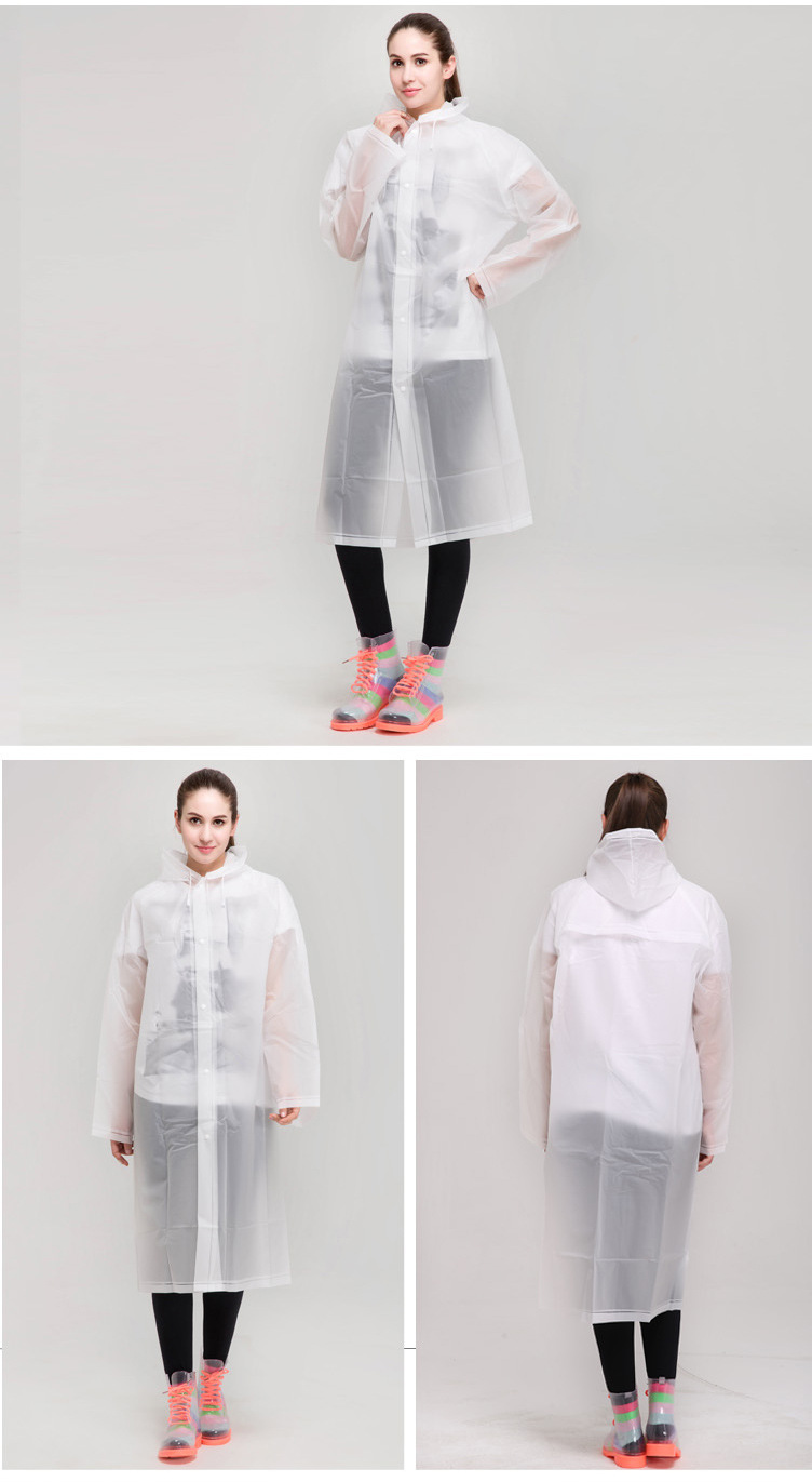 361 韩国时尚环保透气雨衣半透明雨衣 创意雨衣 eva加厚成人雨衣