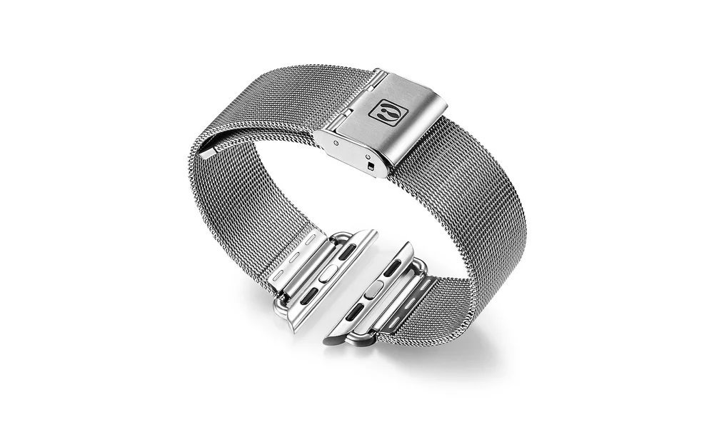 苹果金属表带 iphone watch 米兰细纹不锈钢金色.