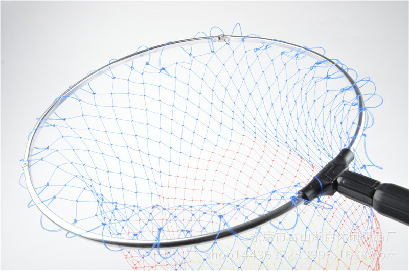 5米 1.7米 2.1米可伸缩不锈钢抄网 渔具配件厂家直销