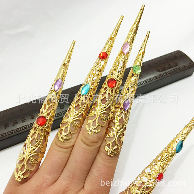 宫廷娘娘指甲套护指女生饰品小礼品千手观音印度肚皮舞指甲套