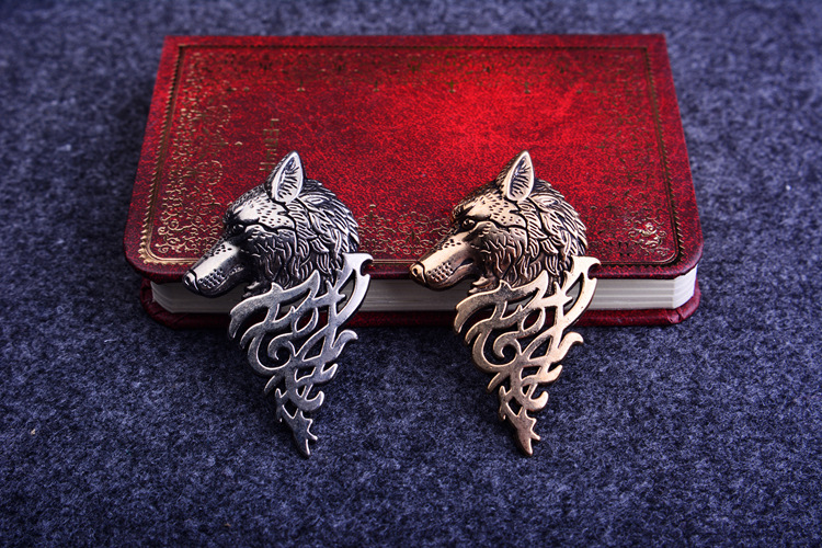 高档胸针个性狼男士西装领针扣欧美原创设计霸气狼头刺马针扣