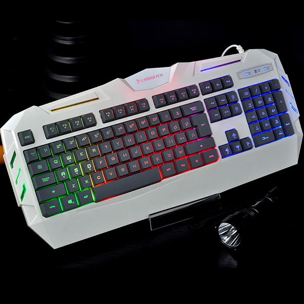 产品信息 名称:炫光 x-s550台式机笔记本键盘 七彩背光可调 游戏网吧