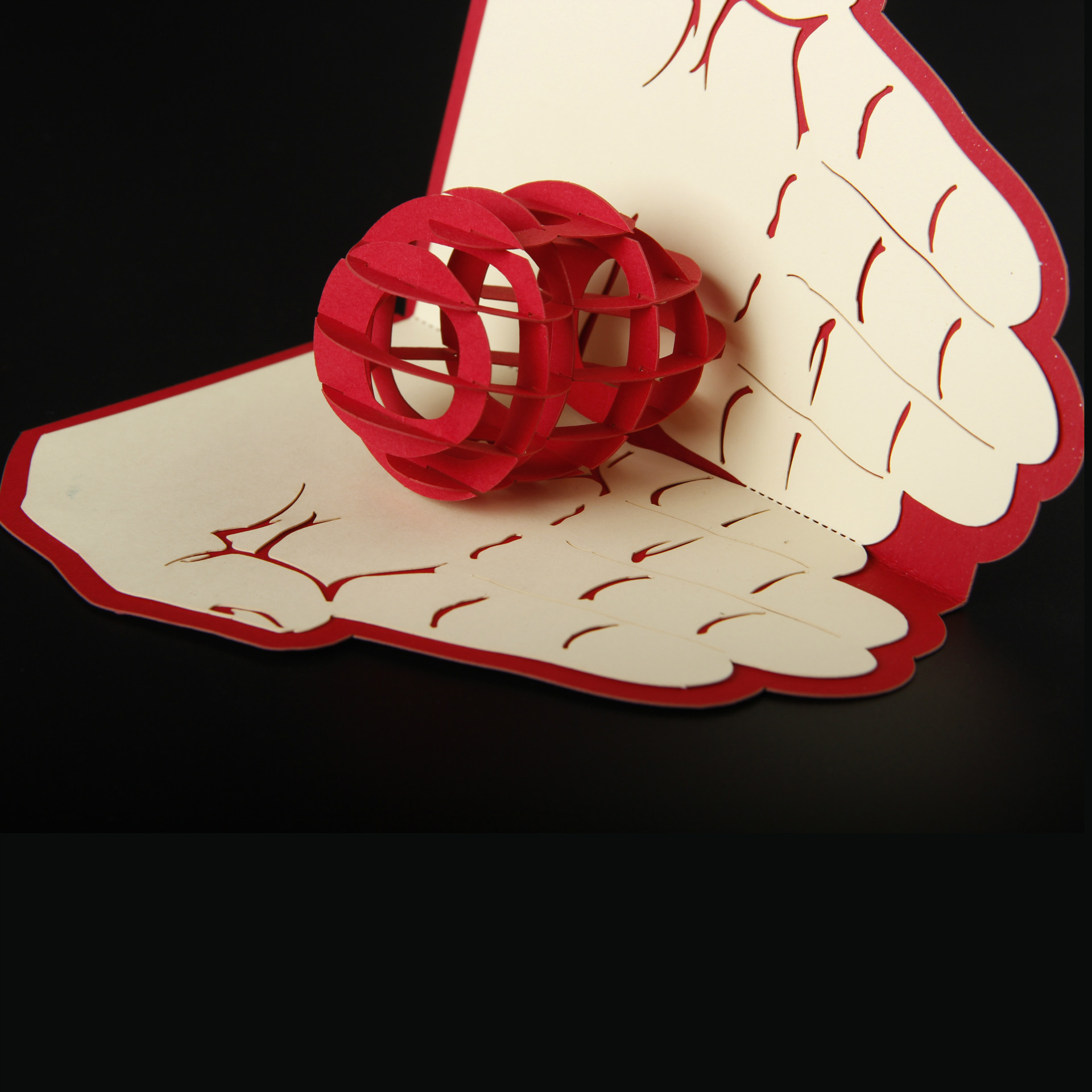 韩国创意立体贺卡圣诞节明信片手工定制感恩节生日祝福卡爱在手心