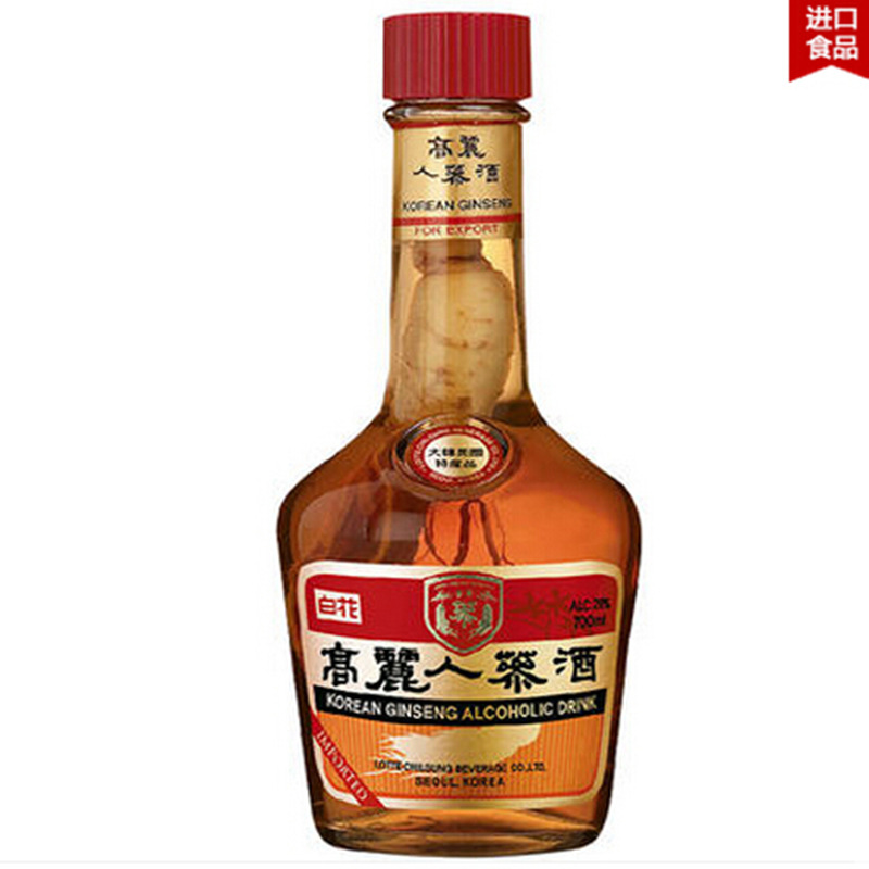 韩国乐天 高丽人参酒 白花人参保健酒 700ml