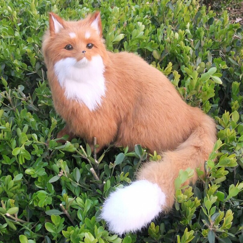 厂家直销 仿真黄狐狸 鸣狐 皮毛手工制作 cos配件 摄影道具