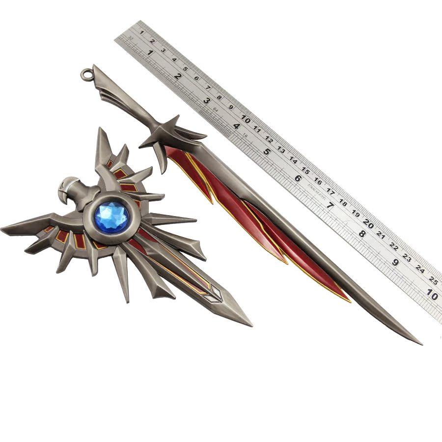 英雄lol周边 曙光女神 蕾殴娜 钢铁烈阳盾牌套装 剑盾套装