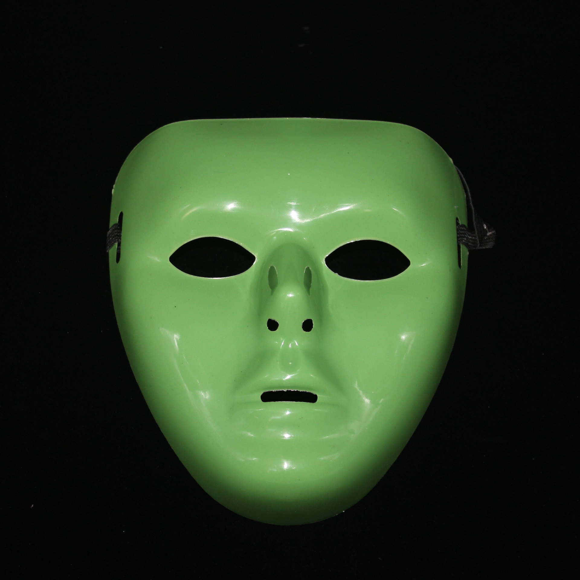 万圣节街舞面具鬼舞步夜光舞蹈面具薄款嘻哈眼罩夜光色白色面具