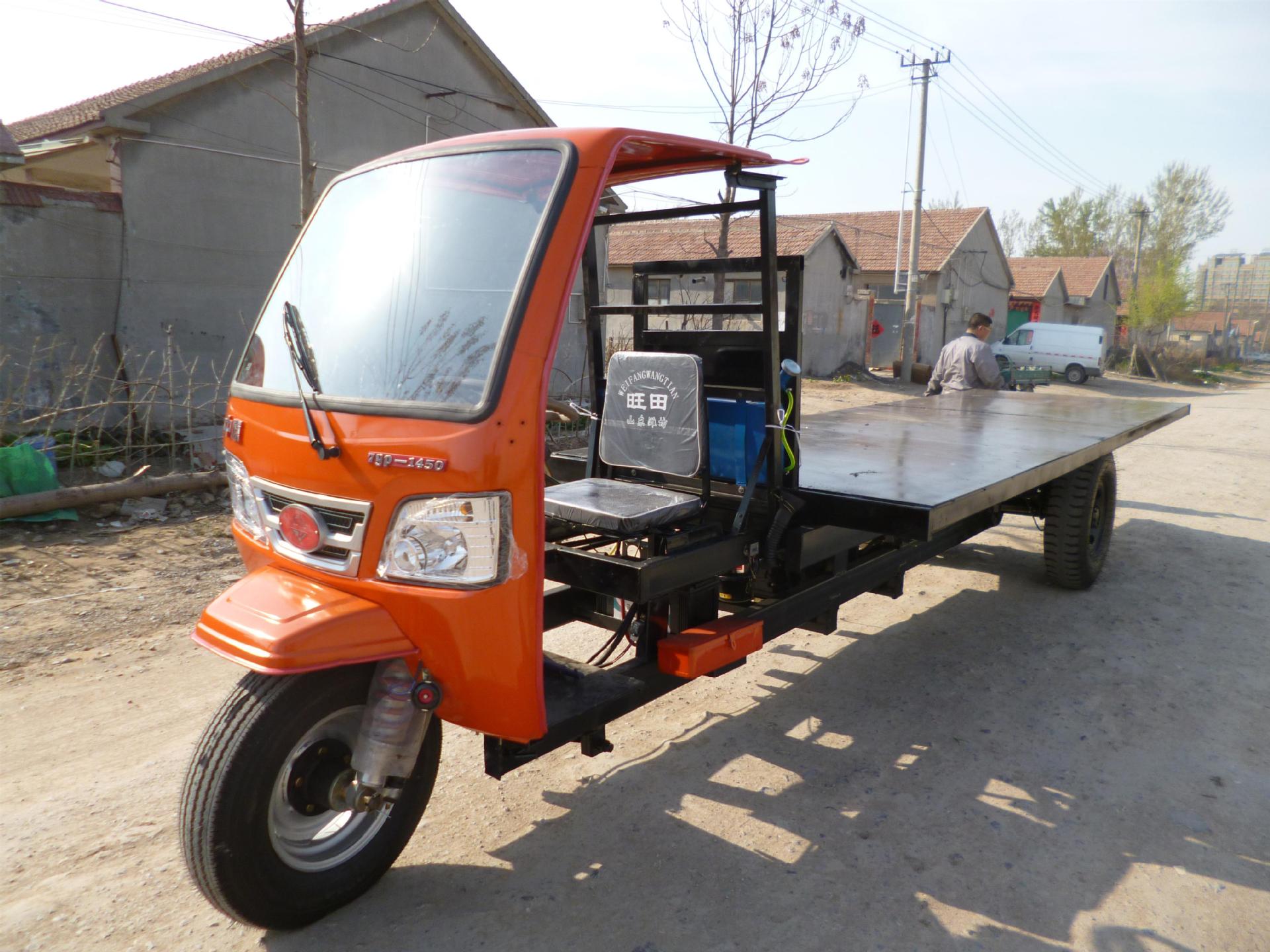 拉钢材专用三轮车,简易驾驶室,10档后桥,6米加长托盘,短途用