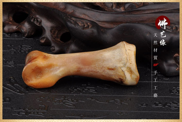 天然骆驼骨原料把件摆件 趾骨挂件 雕刻原料