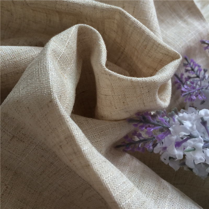 竹节麻面料 棉麻混纺染色坯布 素色竹节麻棉布料 纯亚麻粘竹.