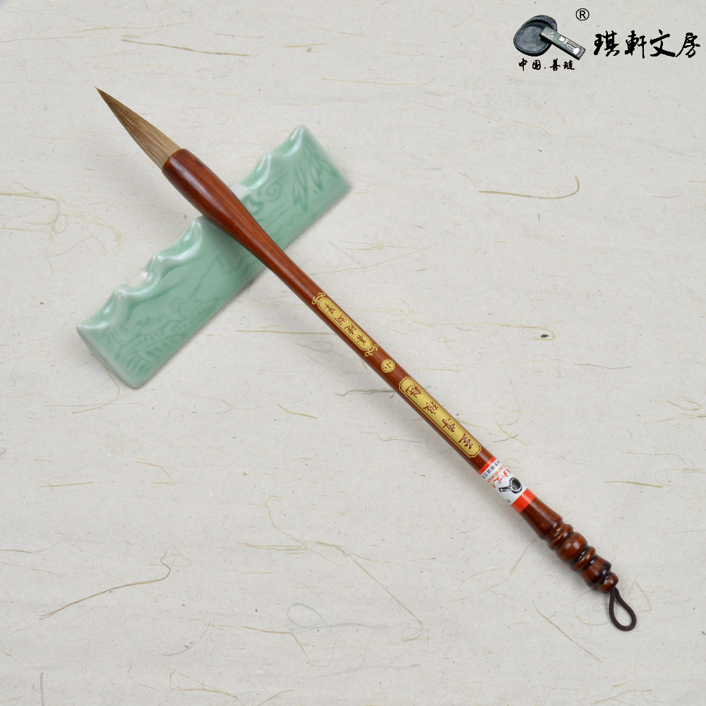 琪轩文房 画笔小号狼毫竹竿毛笔 品牌湖州善琏湖笔 厂家直销