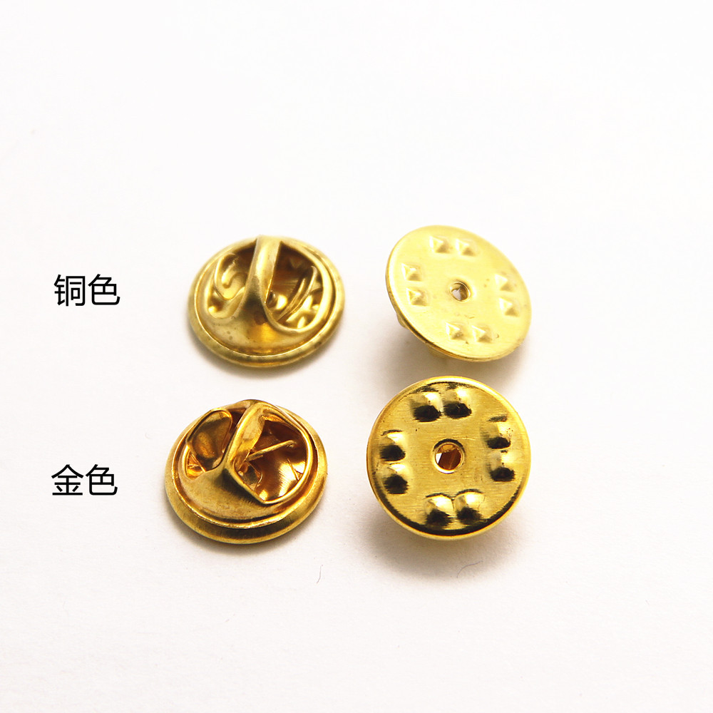 饰品配件批发 胸针衣领针配饰刺马针蝴蝶扣 金色银色铜色 pj001