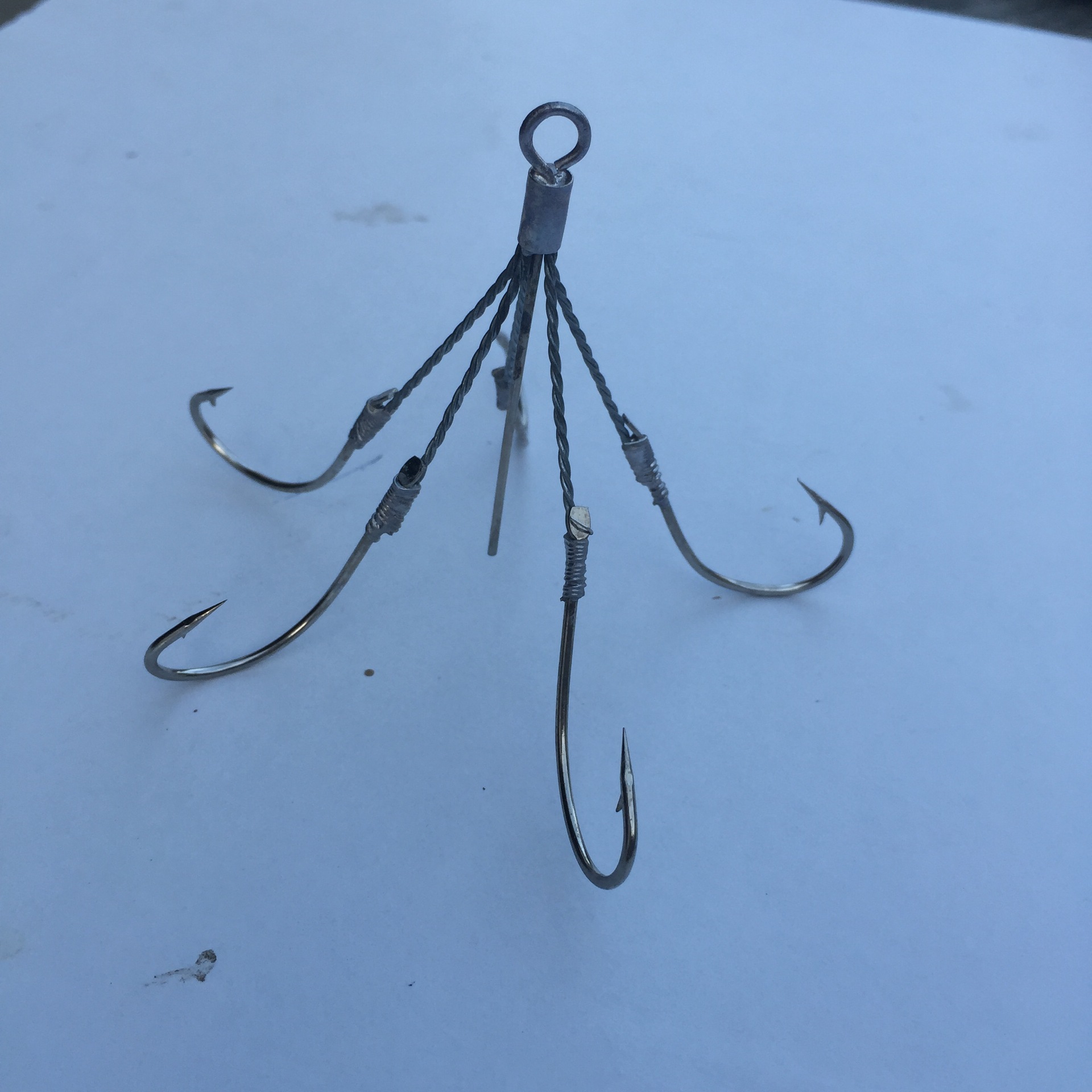 厂家爪钩叉钩五本钩鱼钩锚钩弹性钢丝鱼钩
