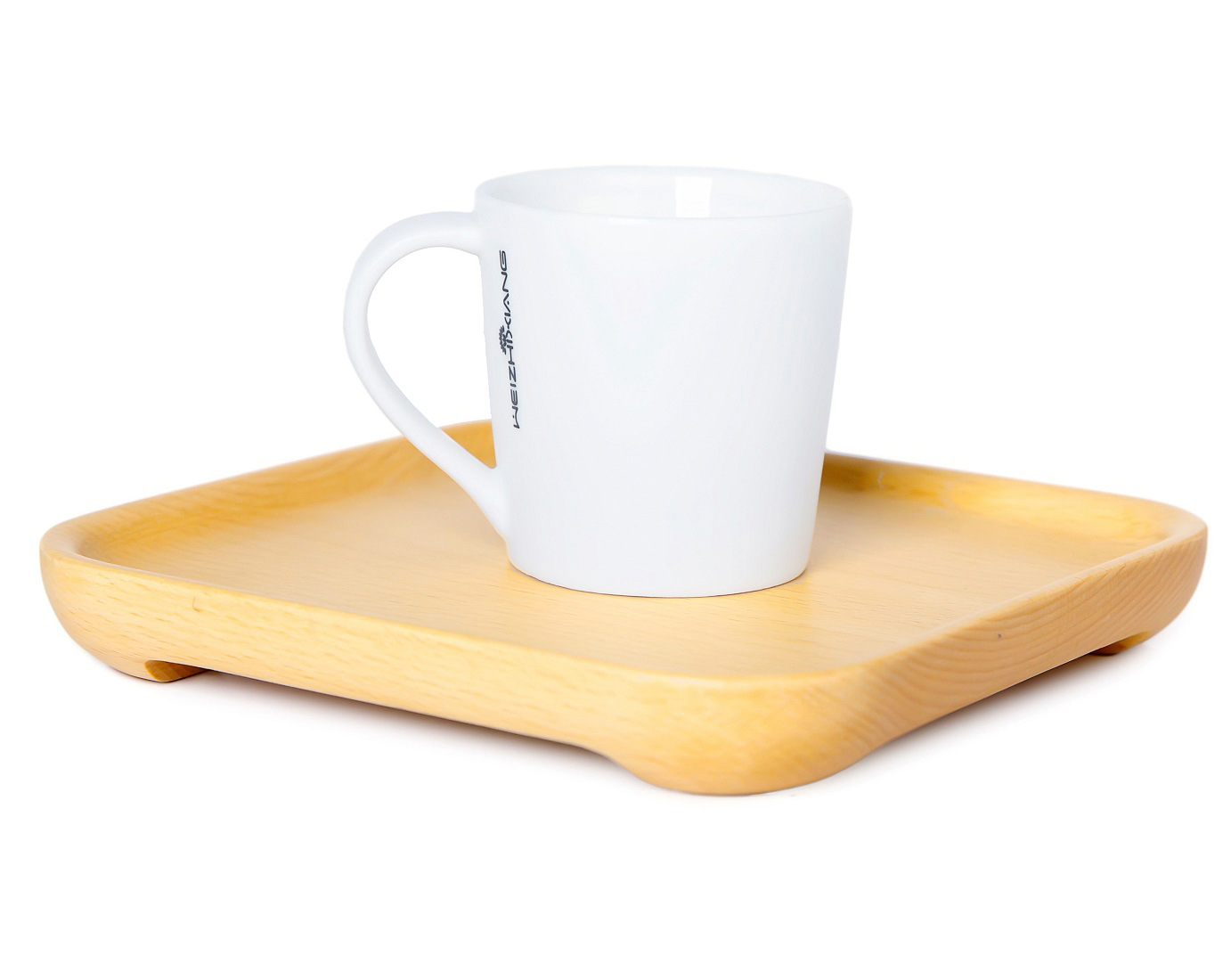 榉木正方形托盘 西餐盘 茶盘 点心咖啡木制托盘 酒店餐厅 整木款