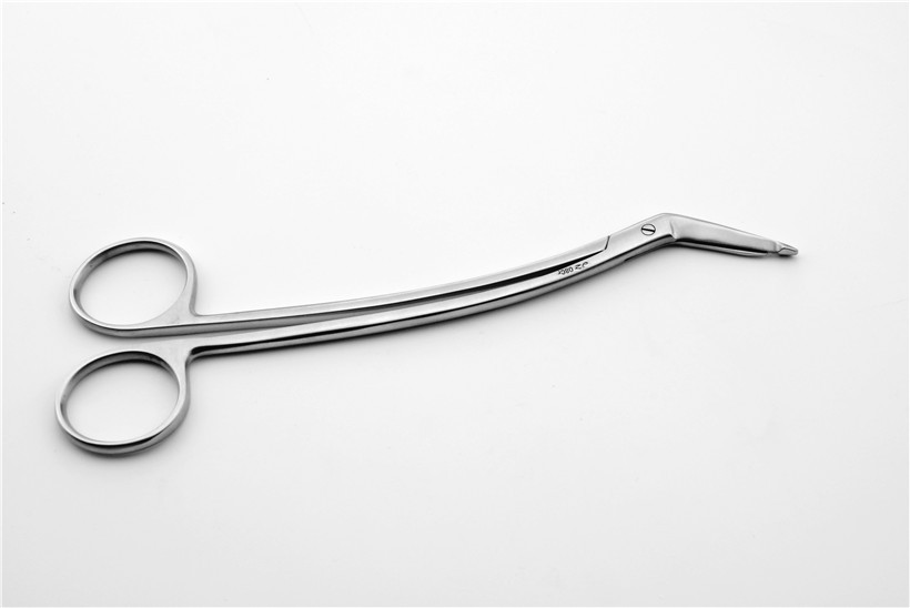 上海手术器械金钟牌 脑膜剪16cm弯