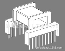 EFD25骨架厂家、YC-EFD-2513、8+9P变压器骨架、电感线圈骨架