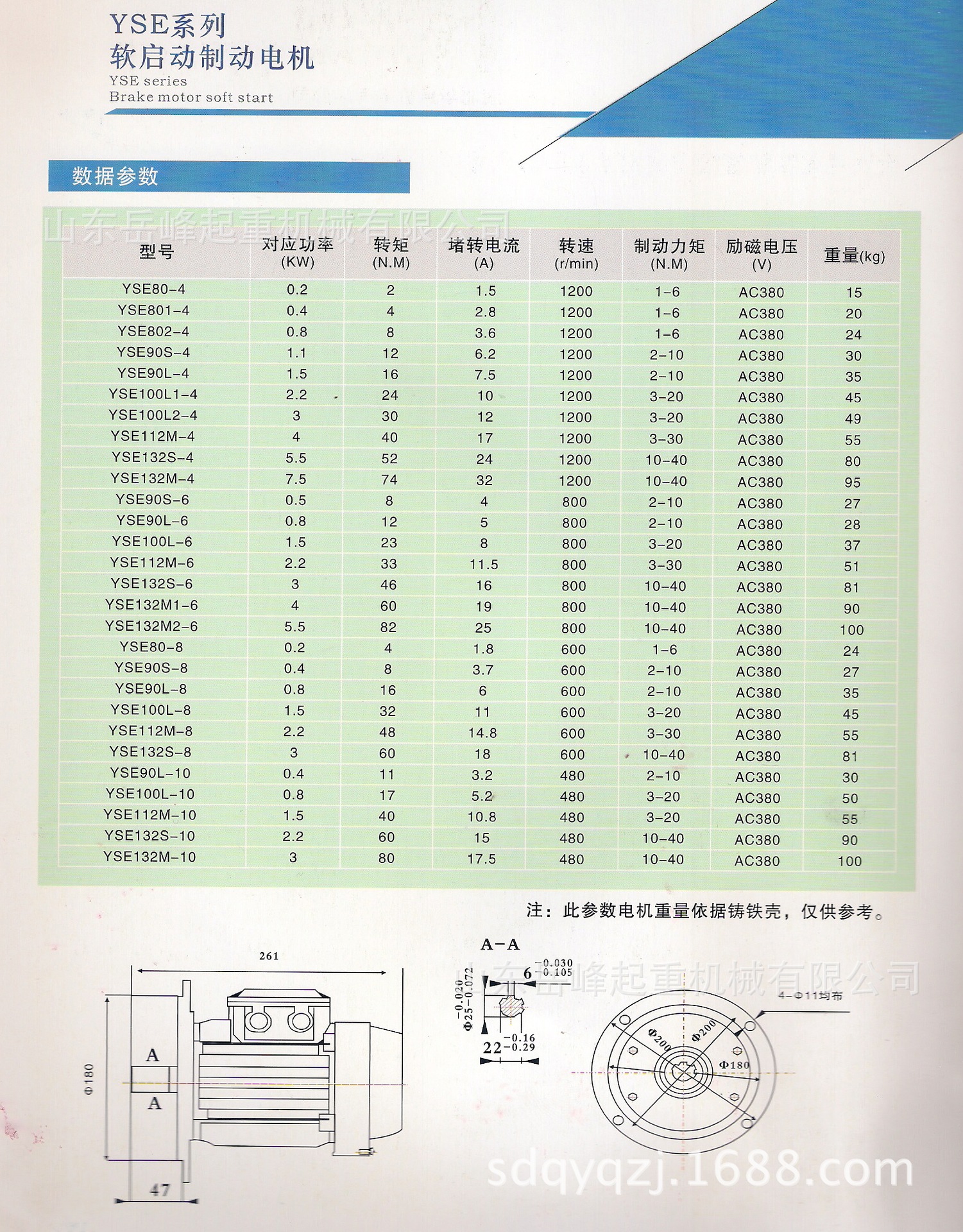 2kw实心转子制动电机,电磁制动电机