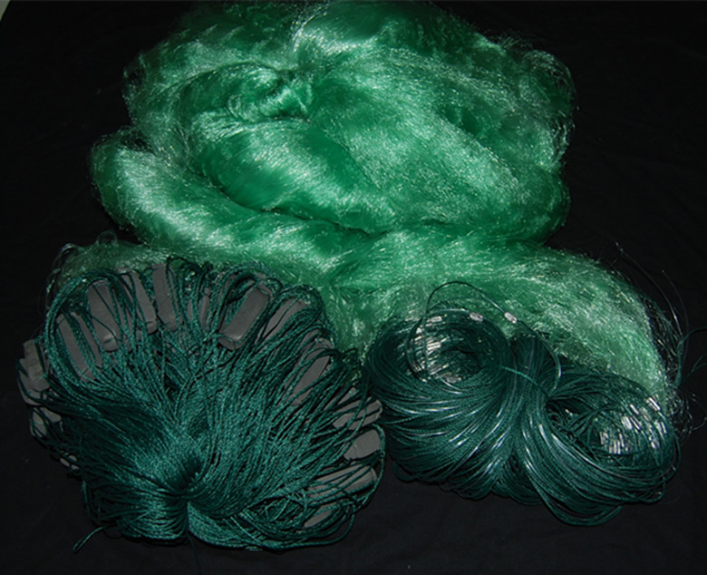 进口绿丝捕鱼丝网粘网水库网 15米高7指