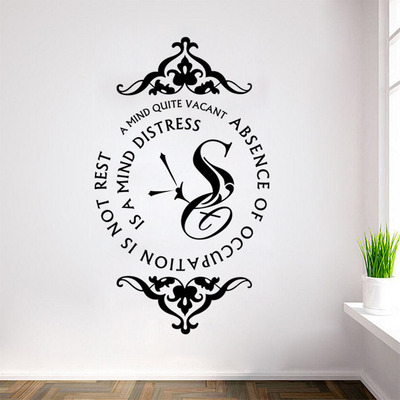 aw9397英文箴言系列墙贴珍惜时间个性创意贴画防水可移除定制贴纸