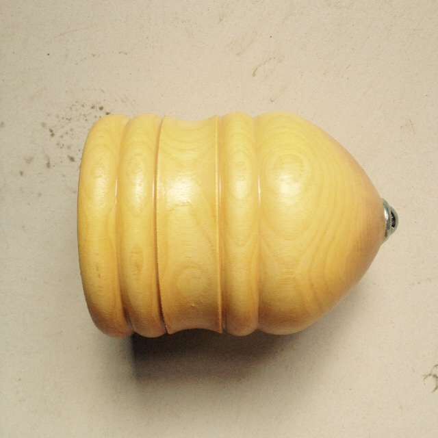 木制陀螺 厂家批发 12cm 檀木陀螺 活头钢珠 老年人成人健身陀螺