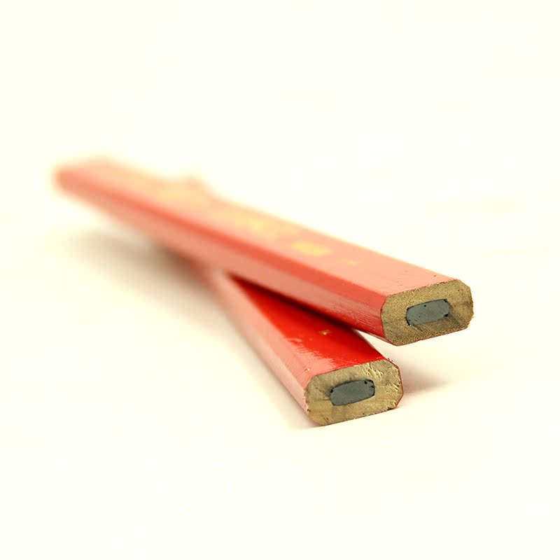 【厂家直销】木工铅笔带刻度 扁平记号铅笔 大个子八角木工铅笔