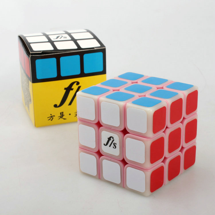 方是小霜刃三阶魔方粉色底原色盖3x3x3546mm3阶魔方
