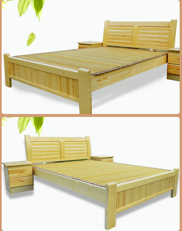 实木床 新品进口樟子松双人床现代简约高档卧室床 厂家批发定制