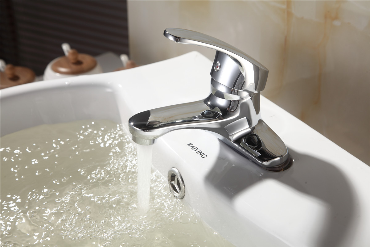 全铜家居面盆冷热水龙头双孔板凳式浴室台盆水龙头卫浴