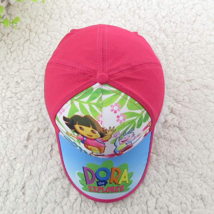 朵拉dora 女童欧美卡通棒球帽子儿童