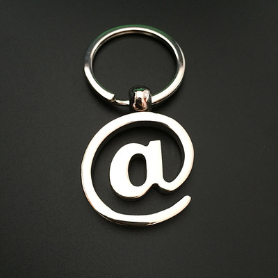 a 字母金属礼品钥匙扣挂件锌合金钥匙圈