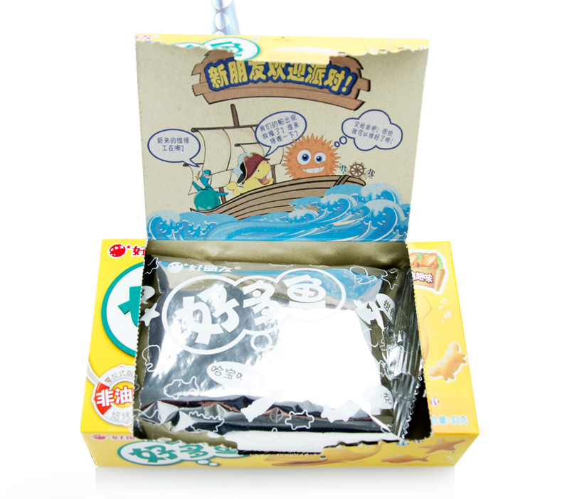 休闲食品批发好丽友好多鱼蜜香鸡翅味33g