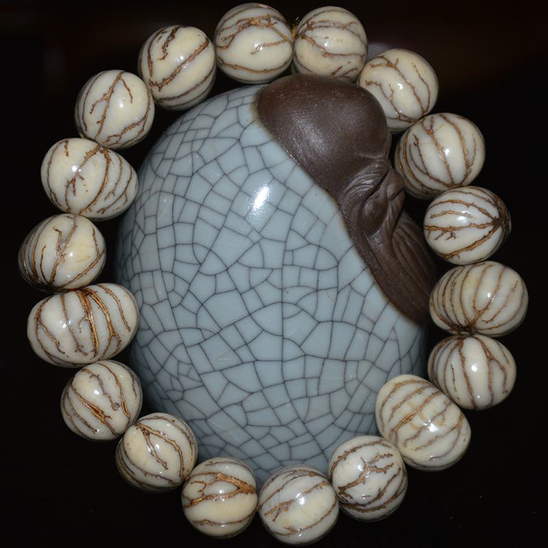 厂家批发大金线菩提子手串天然金线银线菩提佛珠手链地摊货源