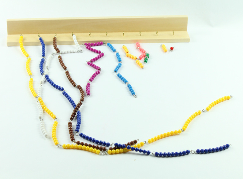 销售 正品蒙氏数学教具幼儿园早教益智玩具 平方珠链宝宝益智玩具