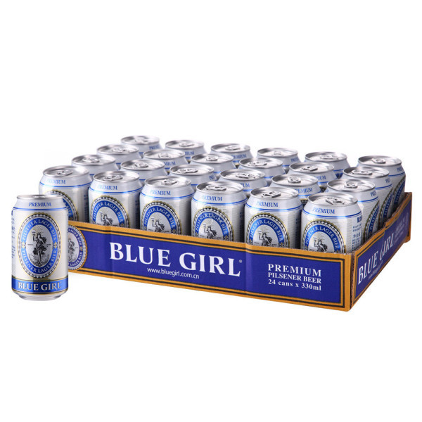 蓝妹啤酒香港蓝妹啤酒韩国蓝妹听装啤酒批发零售24*330ml